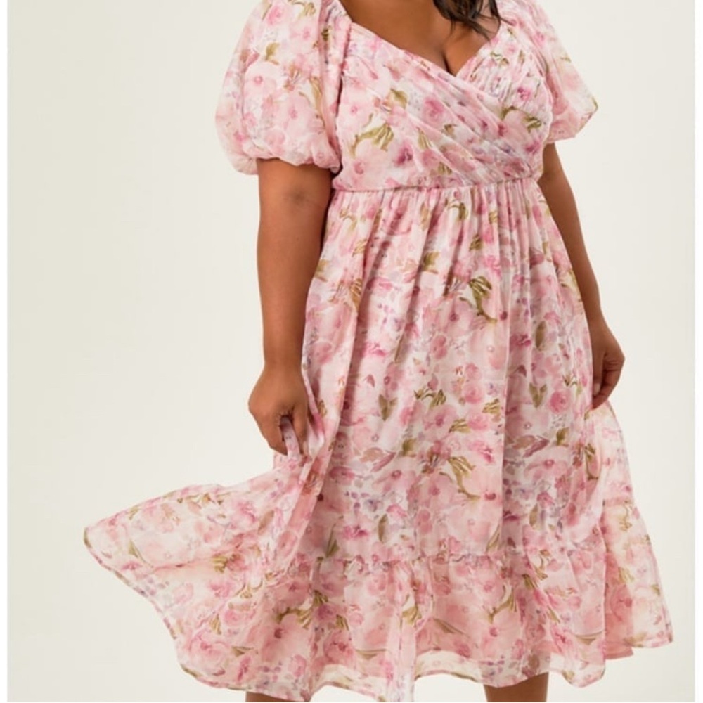 Pink Floral Arula Dress - Bridgerton/Tea Party Inspired